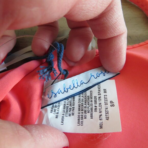 ISABELLA ROSE French Pastry Maui Fit Coral Melon Crochet Bikini Set - Sz S NWT - Picture 15 of 16